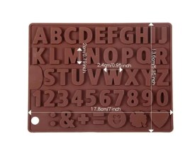 Molde silicona abecedario y signos 